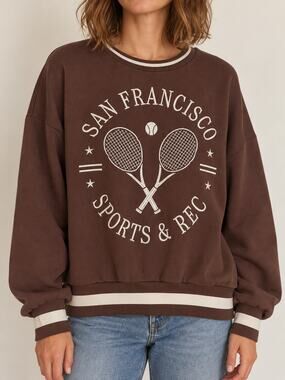 Better Together San Francisco Sweatshirt Brown Oversized Crewneck Large Sports